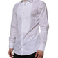 White Bib Cotton Poplin GOLD Formal Shirt