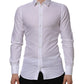 White Cotton GOLD Long Sleeves Formal Shirt