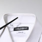 White Cotton GOLD Long Sleeves Formal Shirt