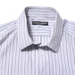 White Blue Striped Cotton GOLD Formal Shirt