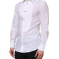 White Cotton GOLD Bib Poplin Formal Shirt