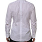 White Bib Cotton Popline GOLD Men Formal Shirt