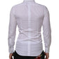 White Bib Cotton Poplin GOLD Formal Shirt