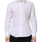 White Cotton Long Sleeves GOLD Formal Shirt
