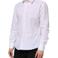 White Cotton Long Sleeves GOLD Formal Shirt