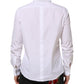 White Cotton Long Sleeves GOLD Formal Shirt