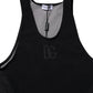Black Nylon Sleeveless Underwear Tank T-shirt