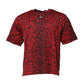 Red Cotton Leopard Short Sleeves T-shirt