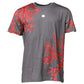 Gray Cotton Coral Print Logo Plaque T-shirt