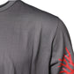 Gray Cotton Coral Print Logo Plaque T-shirt