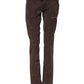 Brown Cotton Low Waist Skinny Casual Jeans