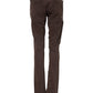 Brown Cotton Low Waist Skinny Casual Jeans