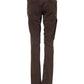 Brown Cotton Low Waist Skinny Casual Jeans