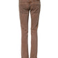 Brown Cotton Slim Fit Denim Low Waist Jeans