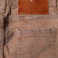 Brown Cotton Slim Fit Denim Low Waist Jeans