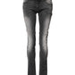 Dark Gray Cotton Slim Fit Denim Low Waist Denim Jeans