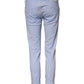 Light Blue Cotton Slim Fit Denim Low Waist Denim Jeans