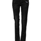 Black Cotton Slim Fit Denim Low Waist Denim Jeans