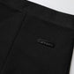 Black Polyester Pencil Cut Knee Length Skirt