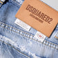 Blue Washed High Waist Wide Leg Jeans