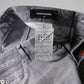 Gray Washed Mid Waist Tapered Jeans