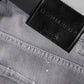 Gray Washed Mid Waist Tapered Jeans