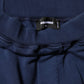 Blue Cotton Mid Waisted Jogger Pants