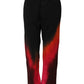 Black Red Cotton Straight Fit Jogger Pants
