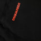 Black Red Cotton Straight Fit Jogger Pants