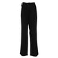 Black Straight Fit High Waist Pants