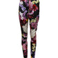 Multicolor Floral Legging Stretch Waist Pants