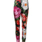 Multicolor Floral Legging Stretch Waist Pants
