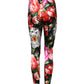 Multicolor Floral Legging Stretch Waist Pants