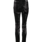 Black Cotton Stretch Silver Lurex Thread Pants