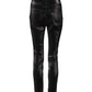 Black Cotton Stretch Silver Lurex Thread Pants