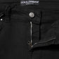 Black Cotton Skinny Mid Waist Denim Jeans