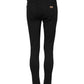 Black Cotton Skinny Mid Waist Denim Jeans