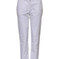 White Cotton Stretch Mid Waist Jeans