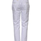 White Cotton Stretch Mid Waist Jeans