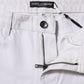 White Cotton Mid Waisted Women Denim Jeans