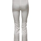Ivory Silk Tapered High Waist Pants