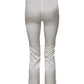 Ivory Silk Tapered High Waist Pants