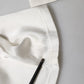 Ivory Silk Tapered High Waist Pants
