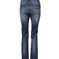 Blue Rhinestone Embellished Denim Jeans