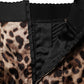 Brown Leopard High Waist Hot Pants Shorts
