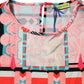 Multicolor Print Short Sleeves Women Blouse Top