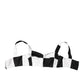 Black White Cropped Bustier Corset Bra Top