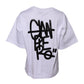White Cotton Graphic Print Crew Neck T-shirt