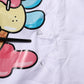 White Cotton Graphic Print Crew Neck T-shirt