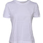 White Cotton Round Neck Short Sleeves T-shirt